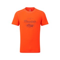 Футболка чоловіча Mountain Equipment Headpoint Script Mens Tee, Cardinal Orange, Для чоловіків, S, Футболки, Китай, Великобританія