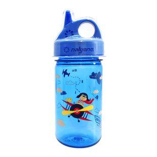 Бутылка для воды Nalgene Kids Grip-N-Gulp Graphic Bottle 0.35L, Blue w/Biplane, Фляги, Пищевой пластик, 0.35, США, США, Киев, Харьков, Одесса, Днепр, Запорожье, Львов, Кривой Рог, Винница, Полтава, Чернигов, Черкассы, Сумы, Хмельницкий, Черновцы, Ровно