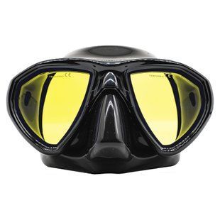 Маска Marlin Ergo Black w/Tempered Glass, black, Для підводного полювання; Для дайвінгу, Двоскляна
