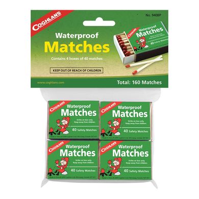 Сірники туристичні Coghlans Waterproof Matches 4 Pack, green