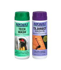 Набір Nikwax Twin Pack - Tech Wash 300ml + TX Direct 300ml, purple, Набори для догляду, Для одягу, Для мембран, Великобританія, Великобританія