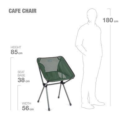 Стілець Helinox Caf&eacute; Chair, forest green, Стільці для пікніка, Нідерланди