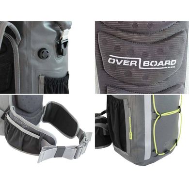 Водонепроницаемый рюкзак OverBoard TREKDRY™ Waterproof Backpack 30L, gray, Герморюкзак, 30, 30-50 л