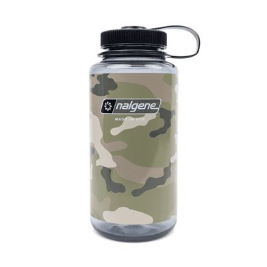 Бутылка для воды Nalgene Wide Mouth Sustain Water Bottle Camo 0.95L, camo, Фляги, Пищевой пластик, 1.0, США, США, Киев, Харьков, Одесса, Днепр, Запорожье, Львов, Кривой Рог, Винница, Полтава, Чернигов, Черкассы, Сумы, Хмельницкий, Черновцы, Ровно