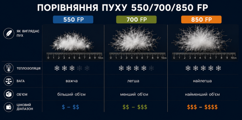 Fill Power утеплювача