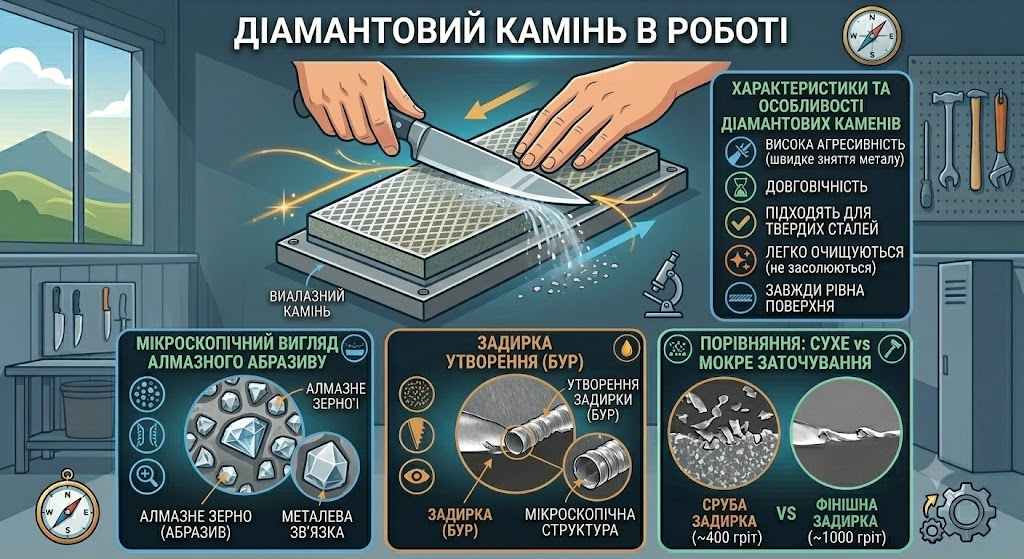 діамантовий камінь у роботі