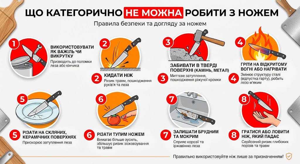 похідне спорядження та помилки у його обслуговуванні