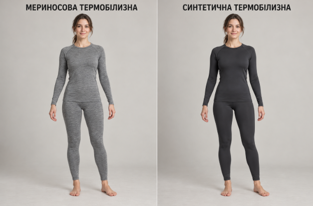  посадка мериносової та синтетичної термобілизни