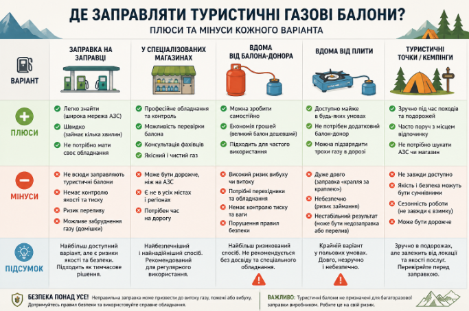 заправка туристичних балонів
