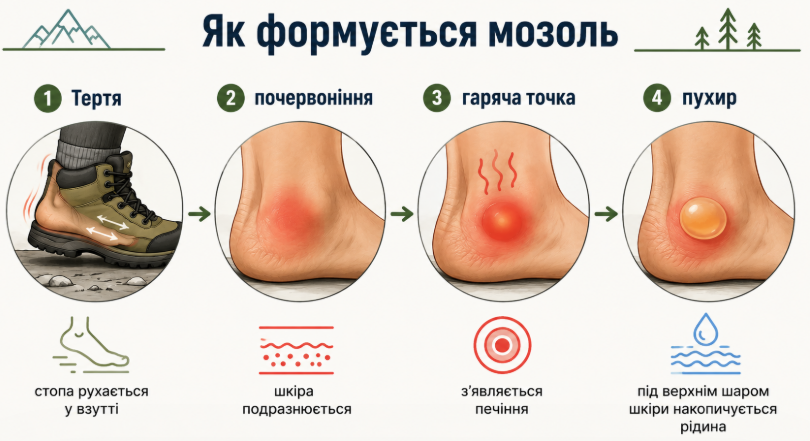 мозолі в поході