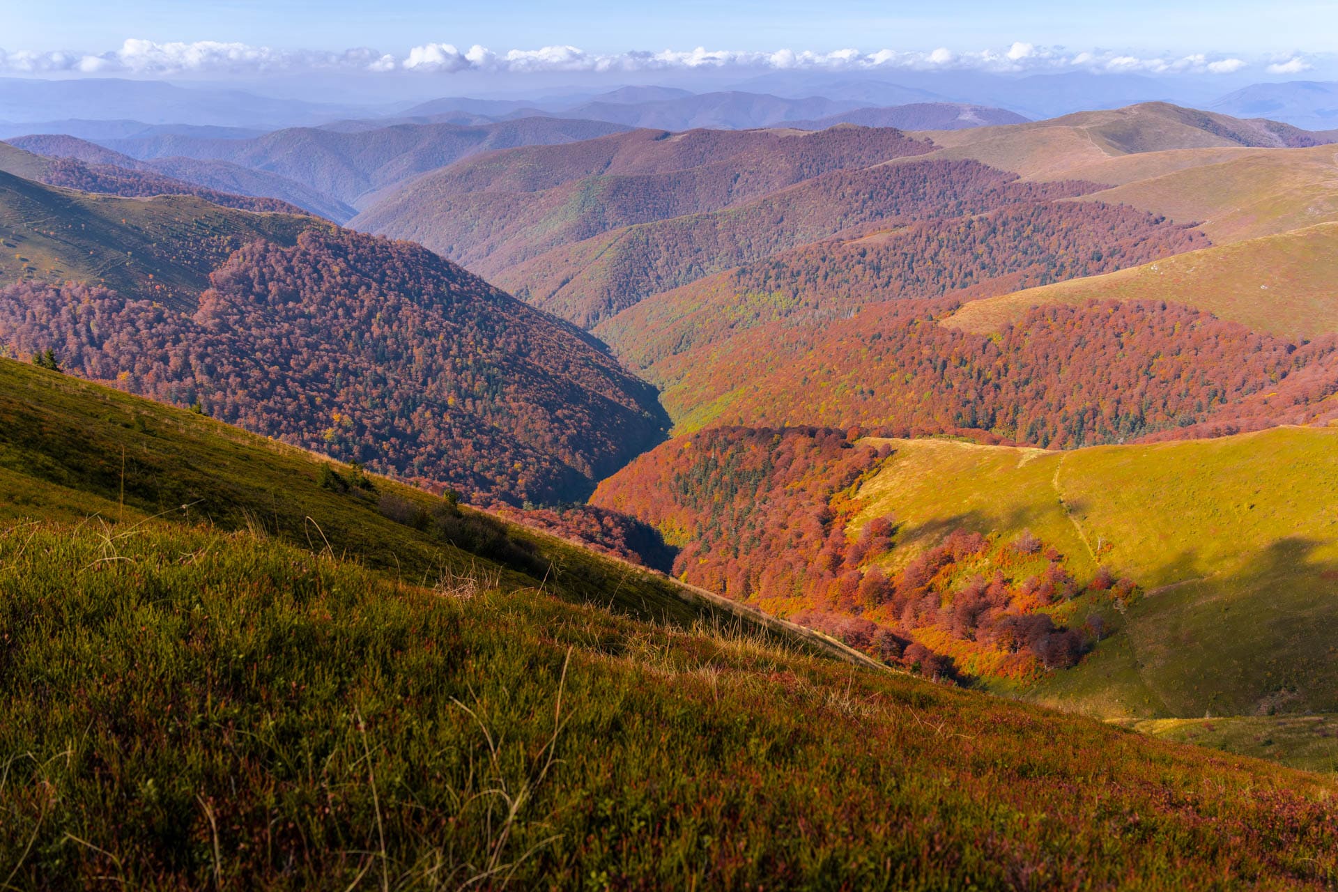  осенняя горная долина Боржава